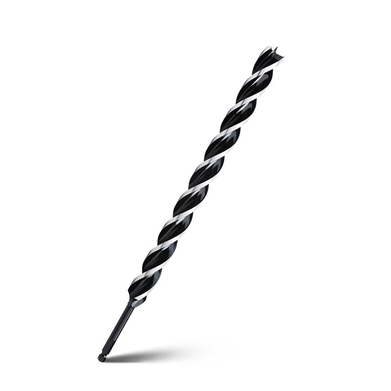 WOBLLMX 15/16" x 17" Auger Drill Bit for Wood, Hex Shank Tri Flute Ship Auger Long Drill Bit for Soft and Hard Wood,Tree Stump,Plastic,Drywall and Composite Materials - Image 1